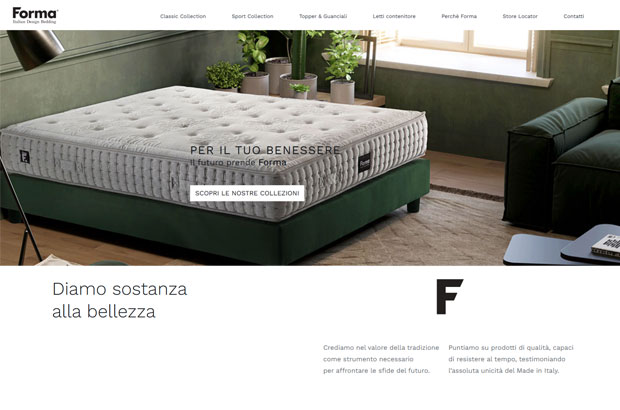 Sito isitituzionale Materassi FORMA